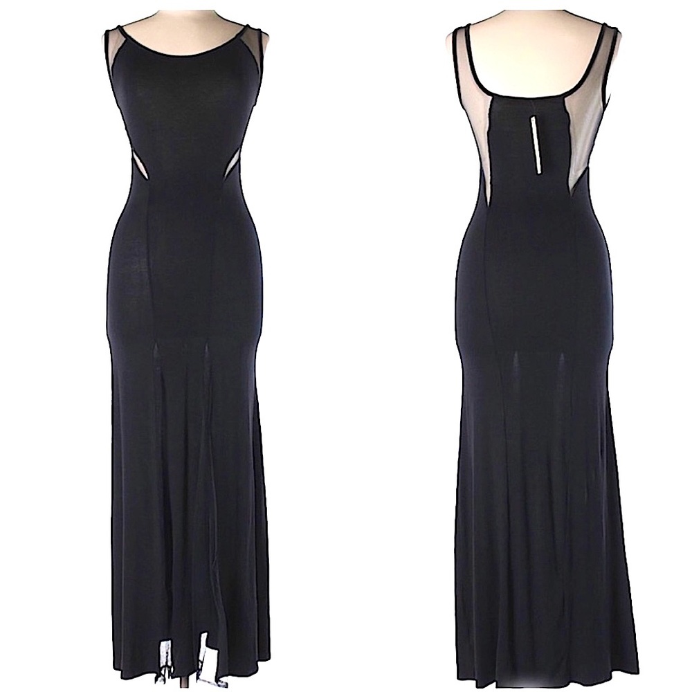 NWT Malloy Cutouts Sheer Tank Maxi Dress